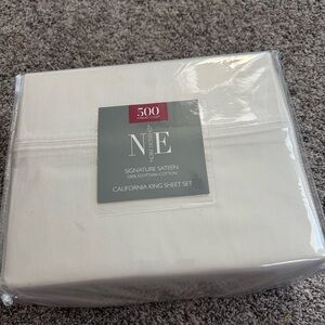 NE Signature Sateen Egyptian Cotton Sheet Set - Cream